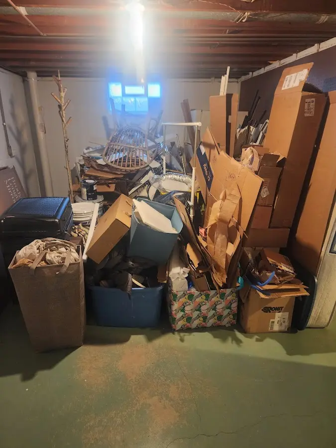 Roll-off dumpster container at job site for Concrete Dumpster Rental in St. Robert